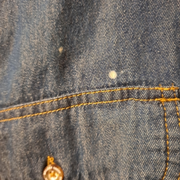 Bolder Creek denim Button down long sleeve shirt with corduroy collar - Picture 4 of 5